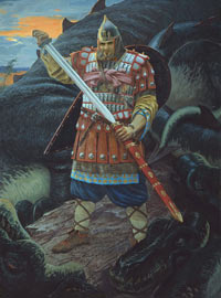 Славянская мифология: битва богатыря со змеем